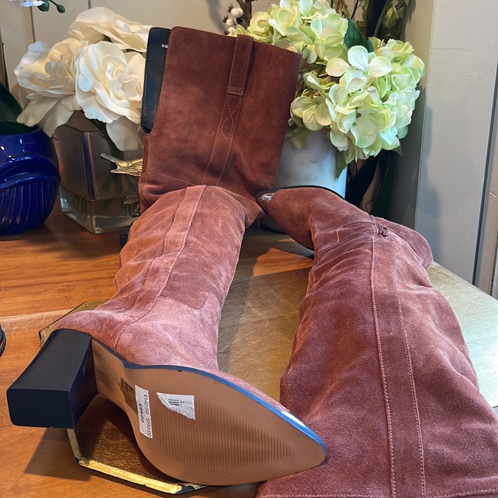NWOT! TOPSHOP Suede OTK Boots